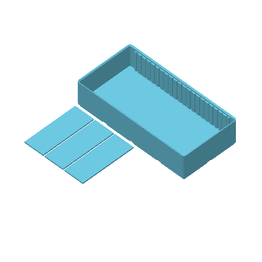Gridfinity bins with movable dividers 4x2 print